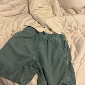 Green Casual Shorts